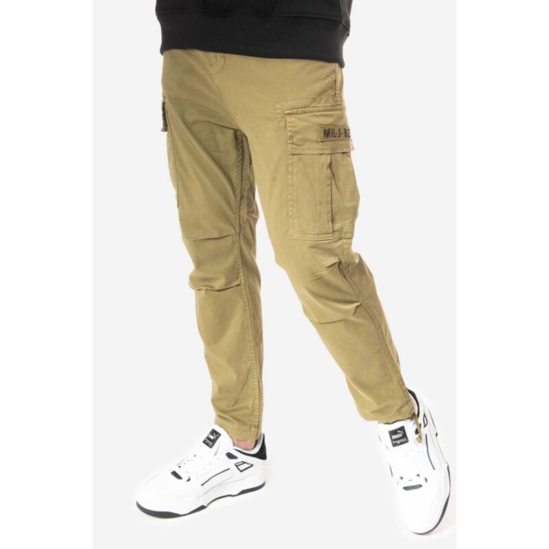 Kalhoty Alpha Industries Squad Pants pánské, zelená barva, ve střihu cargo, 188202.11-green