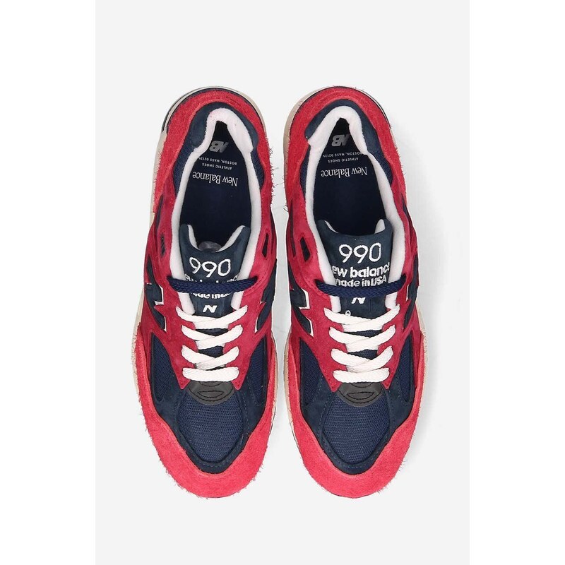 Sneakers boty New Balance M990AD2 červená barva, M990AD2-AD2