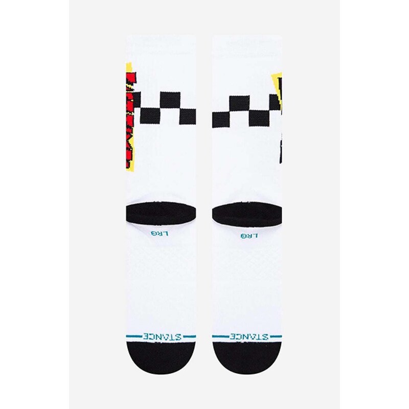 Ponožky Stance Gnarly bílá barva, A556C22GNA-WHT