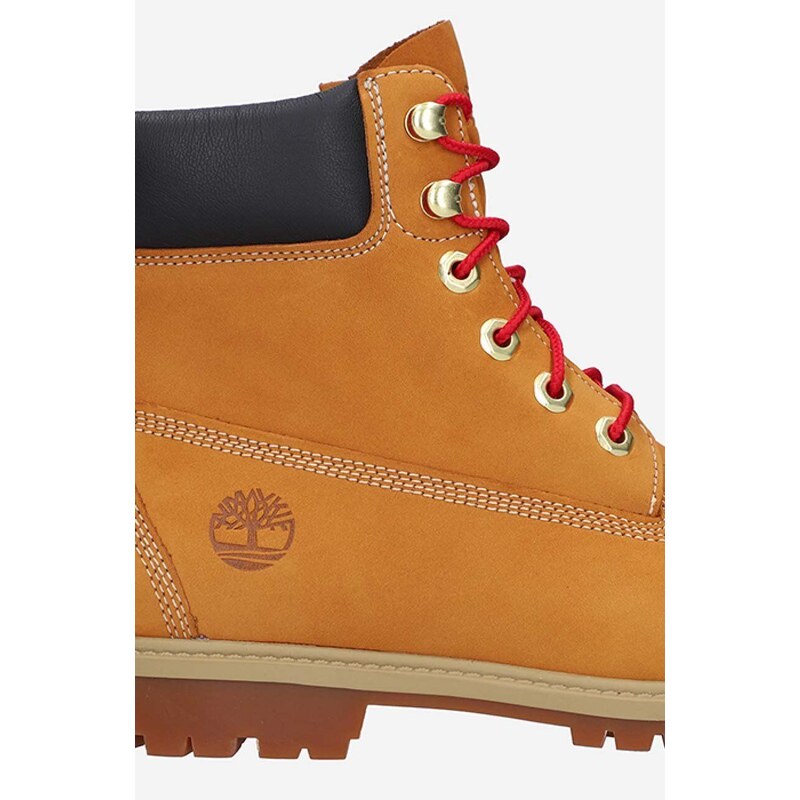 Semišové workery Timberland Heritage 6 In Waterproof hnědá barva, na plochém podpatku, A2G4R-BROWN