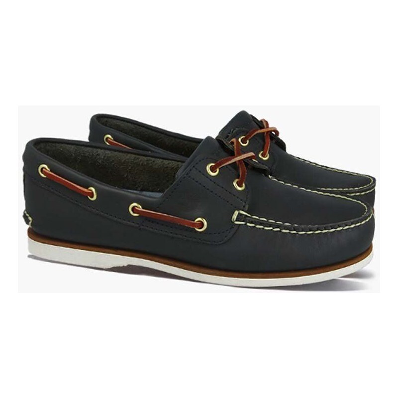 Kožené mokasíny Timberland Classic Boat 2 Eye pánské, černá barva, 74036.Classic-BLACK