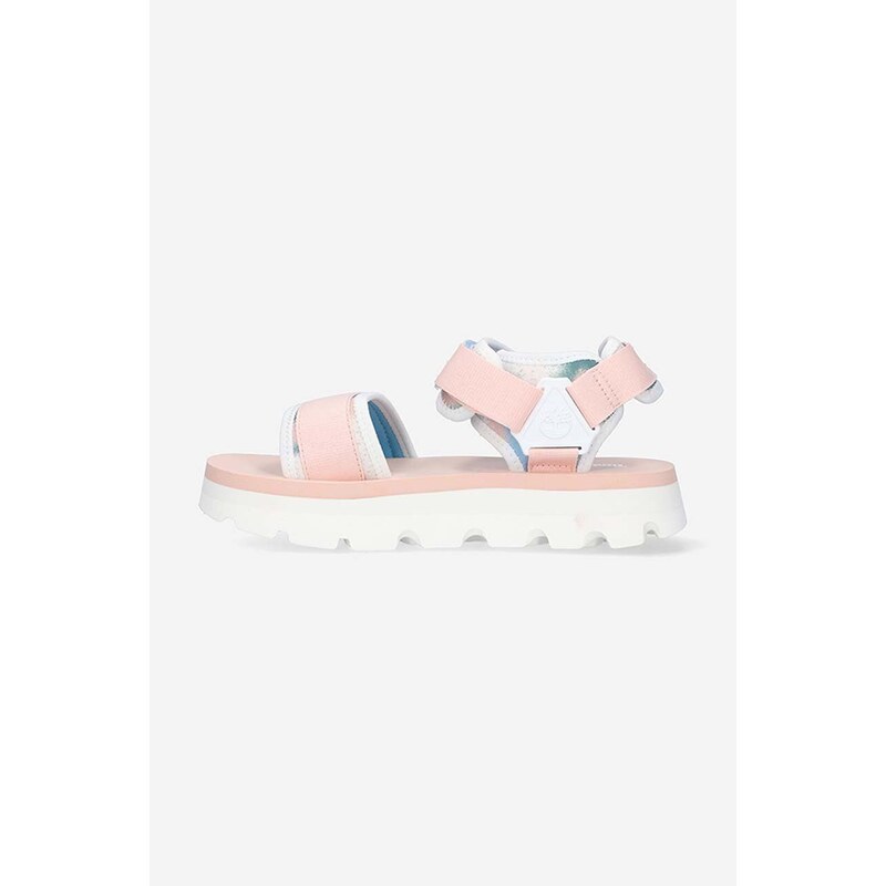 Sandály Timberland Euro Swift Sandal dámské, růžová barva, na platformě, A2KTG-PINK