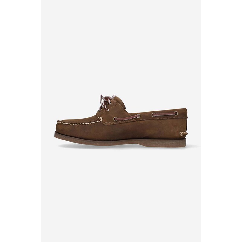 Semišové mokasíny Timberland Classic Boat 2 Eye pánské, hnědá barva, 1001R-BROWN