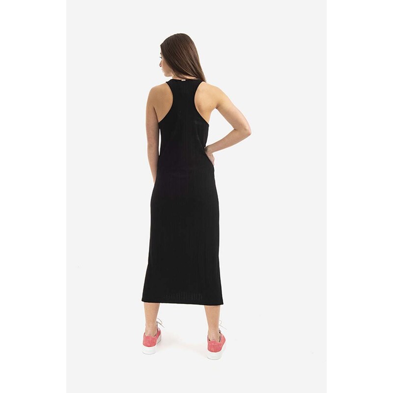 Šaty Tom Wood Rib Dress 22173.999 černá barva, midi