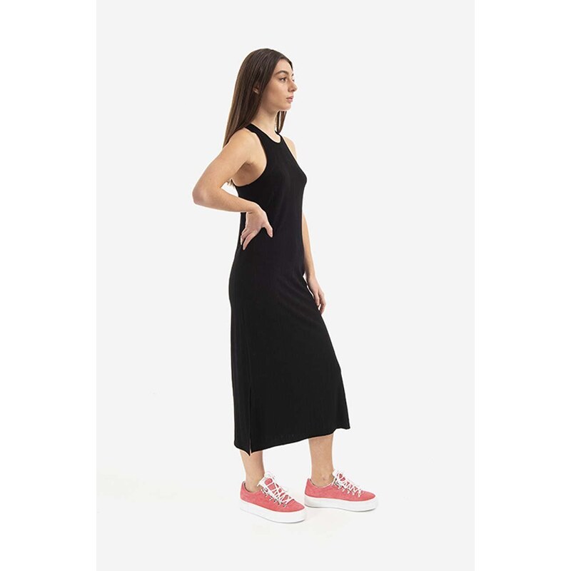 Šaty Tom Wood Rib Dress 22173.999 černá barva, midi