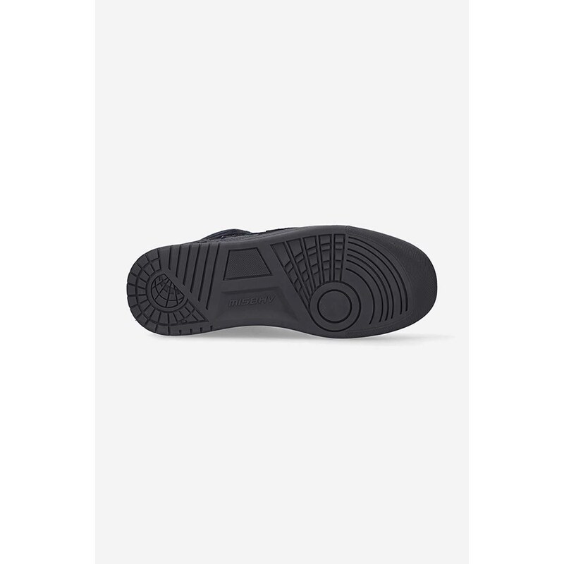 Kožené sneakers boty MISBHV Court Sneaker černá barva, 022BW409 BLACK
