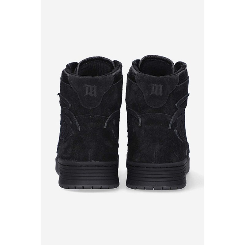Kožené sneakers boty MISBHV Court Sneaker černá barva, 022BW409 BLACK