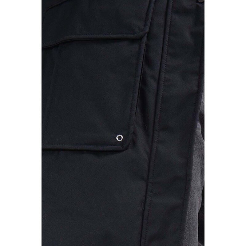 Péřová bunda Woolrich Yetna Raccoon dámská, černá barva, zimní, CFWWOU0571FRUT1974-614