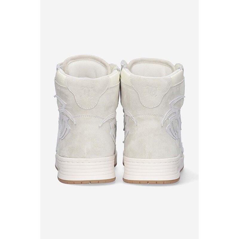 Kožené sneakers boty MISBHV Court Sneaker bílá barva, 022BW410 OFF-WHITE