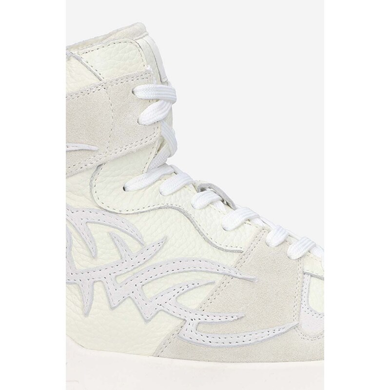 Kožené sneakers boty MISBHV Court Sneaker bílá barva, 022BW410 OFF-WHITE