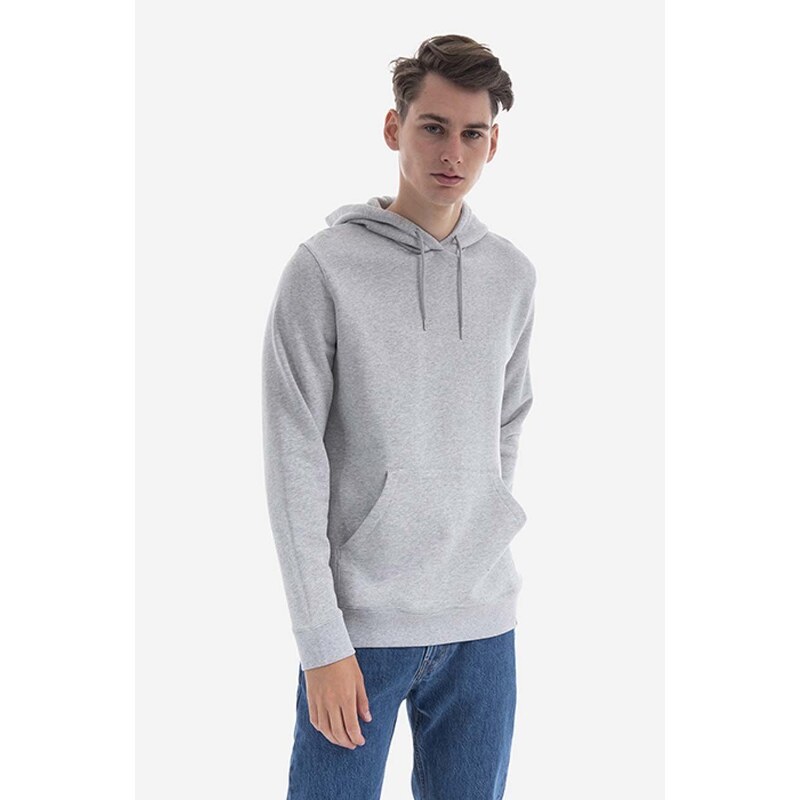 Bavlněná mikina Norse Projects Vagn Classic Hood N20-1276 1026 pánská, šedá barva, s kapucí, melanžová