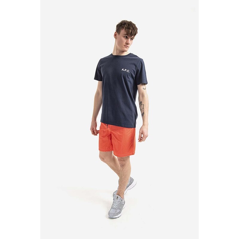 Plavkové šortky A.P.C. Short Louis PAADJ-H10165 BLACK pánské, hladké