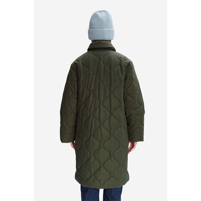 Bunda A.P.C. Manteau Sarah dámská, zelená barva, přechodná, COEZV.F01502-MILITARYKH