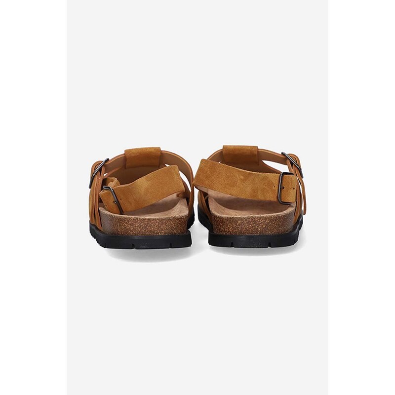 Semišové sandály A.P.C. Sandales Noe PXBAH-H51057 CARAMEL pánské, hnědá barva