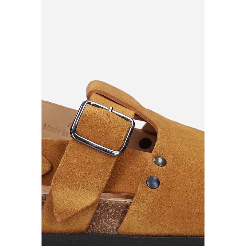 Semišové sandály A.P.C. Sandales Noe PXBAH-H51057 CARAMEL pánské, hnědá barva