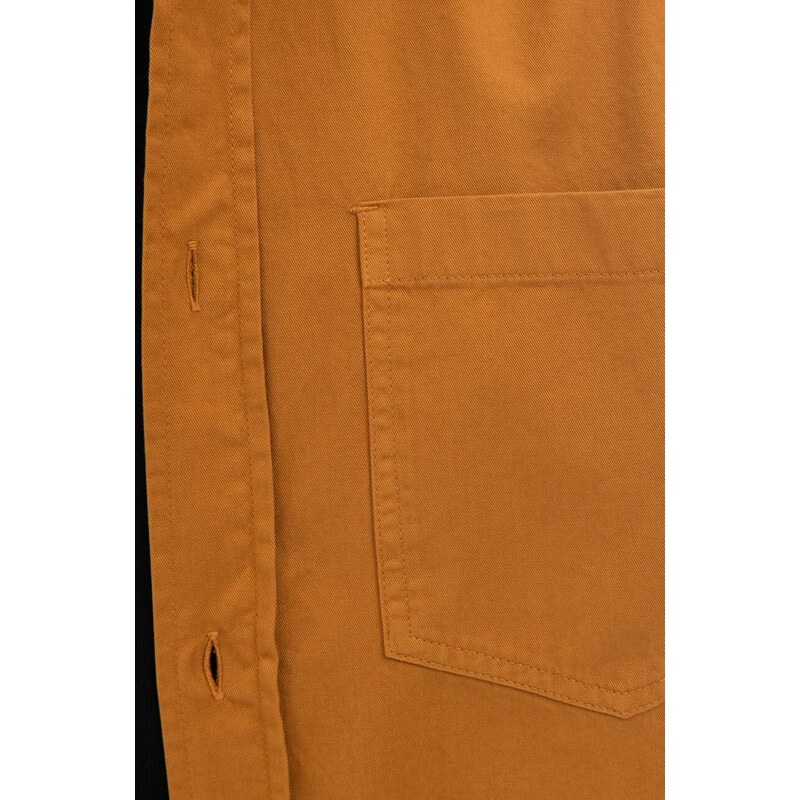 Košile Norse Projects Anton Light Twill N40-0790 8127 oranžová barva, regular, s límečkem button-down