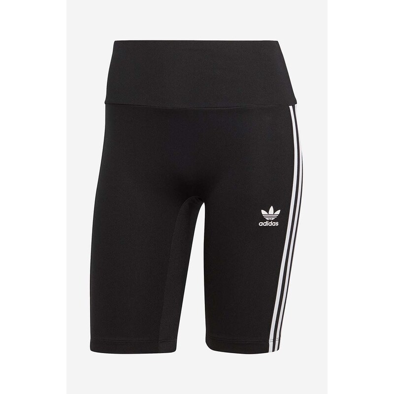 Kraťasy adidas Originals IC8799 Short Tight dámské, černá barva, s aplikací, high waist, IC8799-black