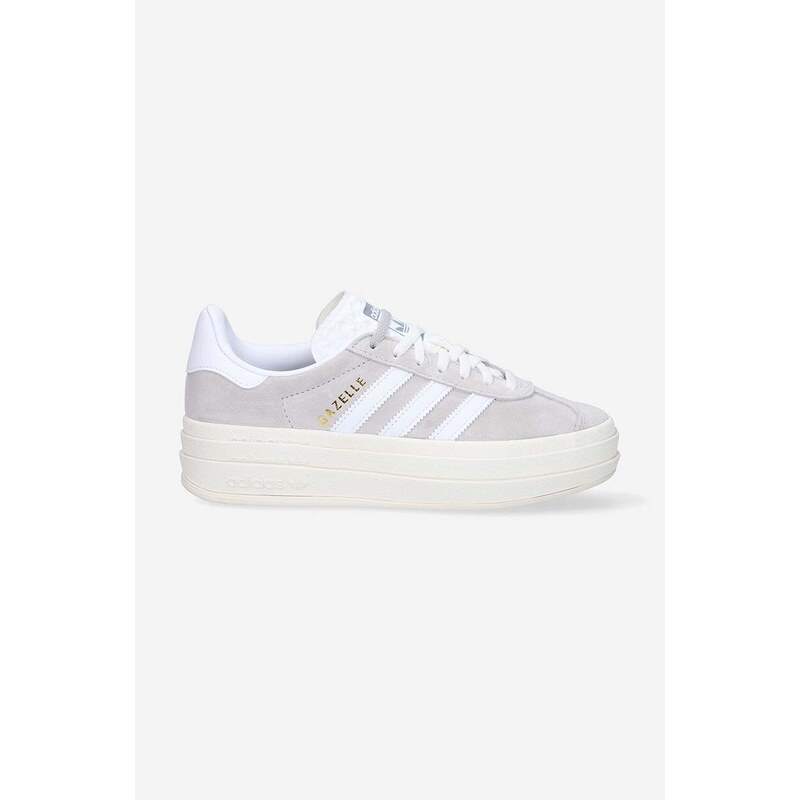 Semišové sneakers boty adidas Originals Gazelle Bold W šedá barva, HQ6893