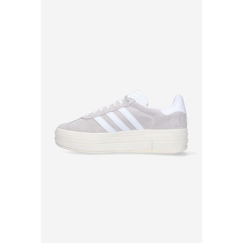 Semišové sneakers boty adidas Originals Gazelle Bold W šedá barva, HQ6893