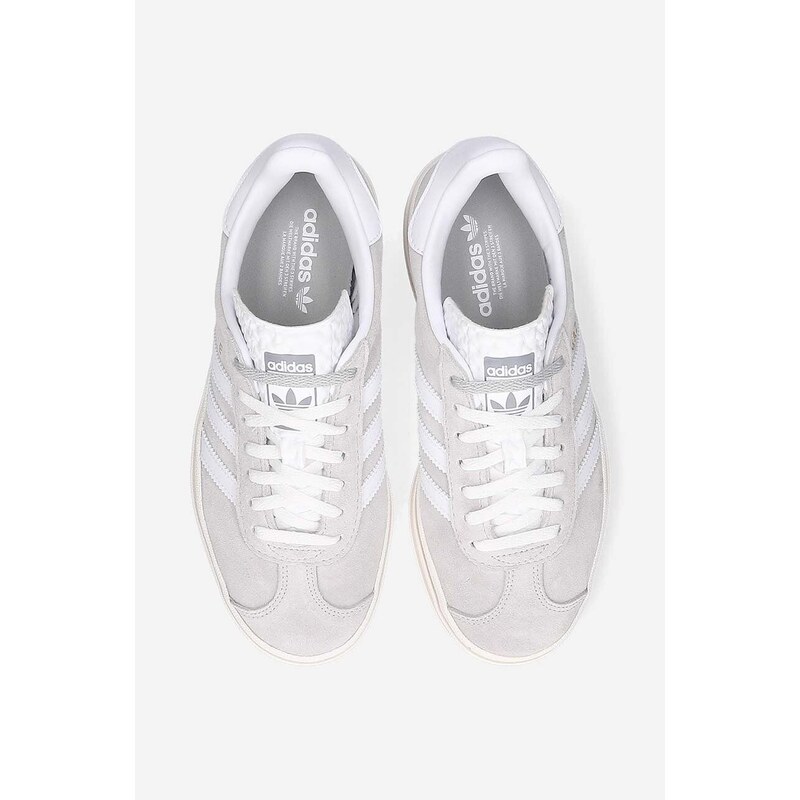 Semišové sneakers boty adidas Originals Gazelle Bold W šedá barva, HQ6893