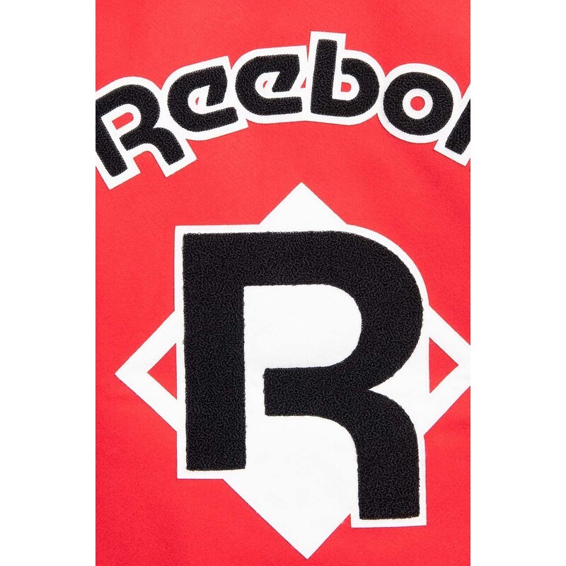 Bunda z vlněné směsi Reebok Classic Res V Jacket HS5794 červená barva