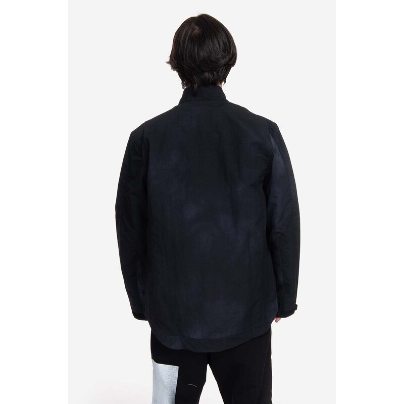 Bunda A-COLD-WALL* Irregular Dye Overshirt pánská, černá barva, přechodná, ACWMSH085-BLACK