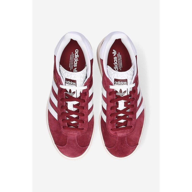 Sneakers boty adidas Originals Gazelle Bold W HQ6892 vínová barva