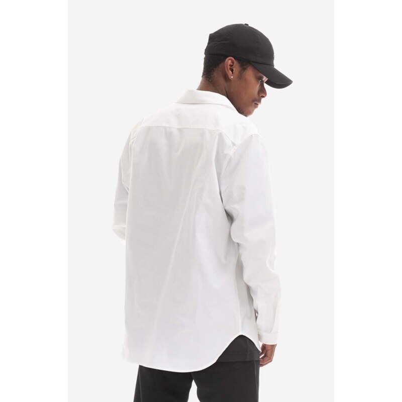 Košile A-COLD-WALL* Bracket Logo T-Shirt bílá barva, ACWMSH069-WHITE