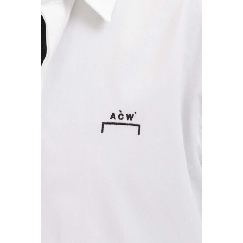 Košile A-COLD-WALL* Bracket Logo T-Shirt bílá barva, ACWMSH069-WHITE