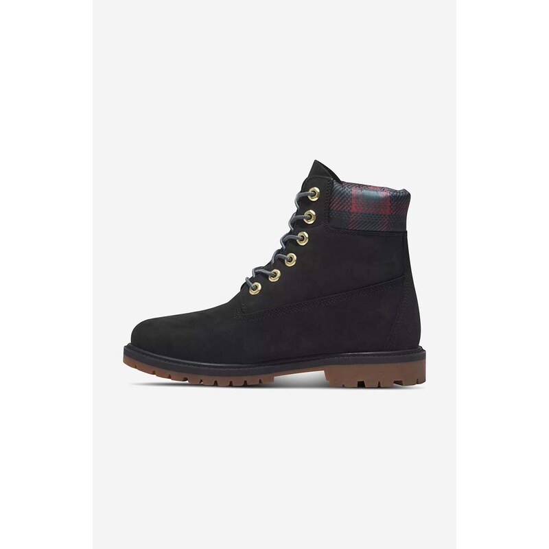 Semišové workery Timberland 6IN Hert BT Cupsole W dámské, černá barva, na plochém podpatku, lehce zateplené, A5MBG-BLACK