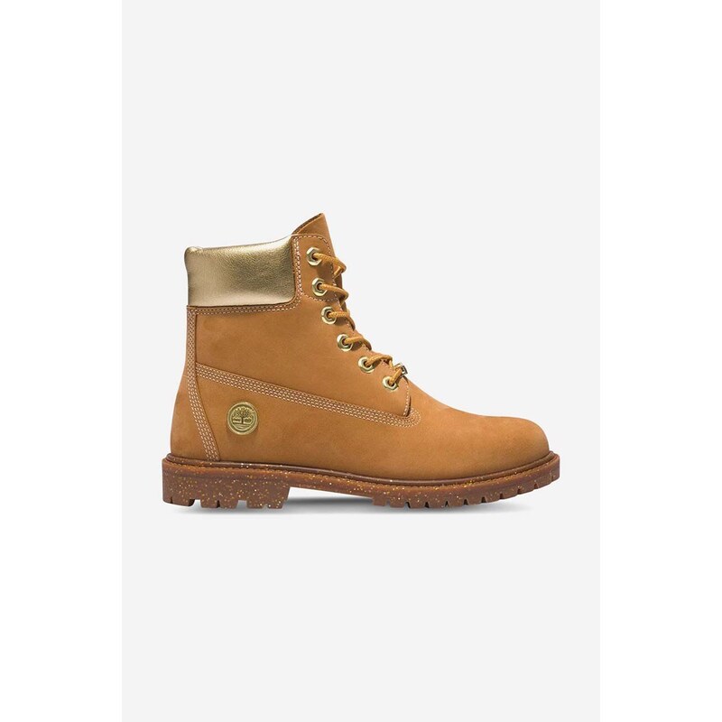 Semišové workery Timberland 6IN Hert BT Cupsole W dámské, hnědá barva, na plochém podpatku, A5RS8-BROWN