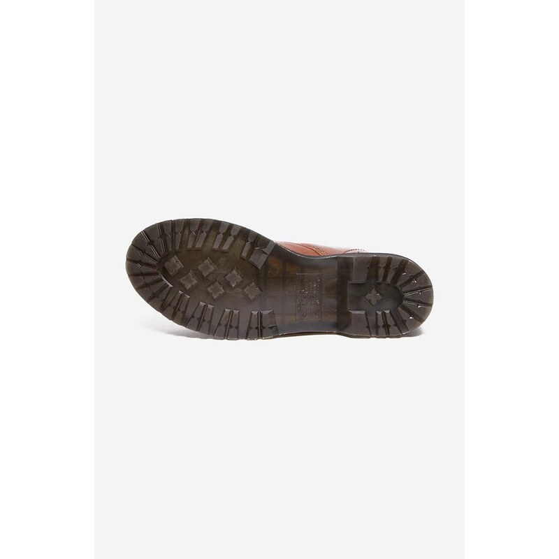 Kožené kotníkové boty Dr. Martens 1460 Serena dámské, hnědá barva, na plochém podpatku, lehce zateplené, DM27782225