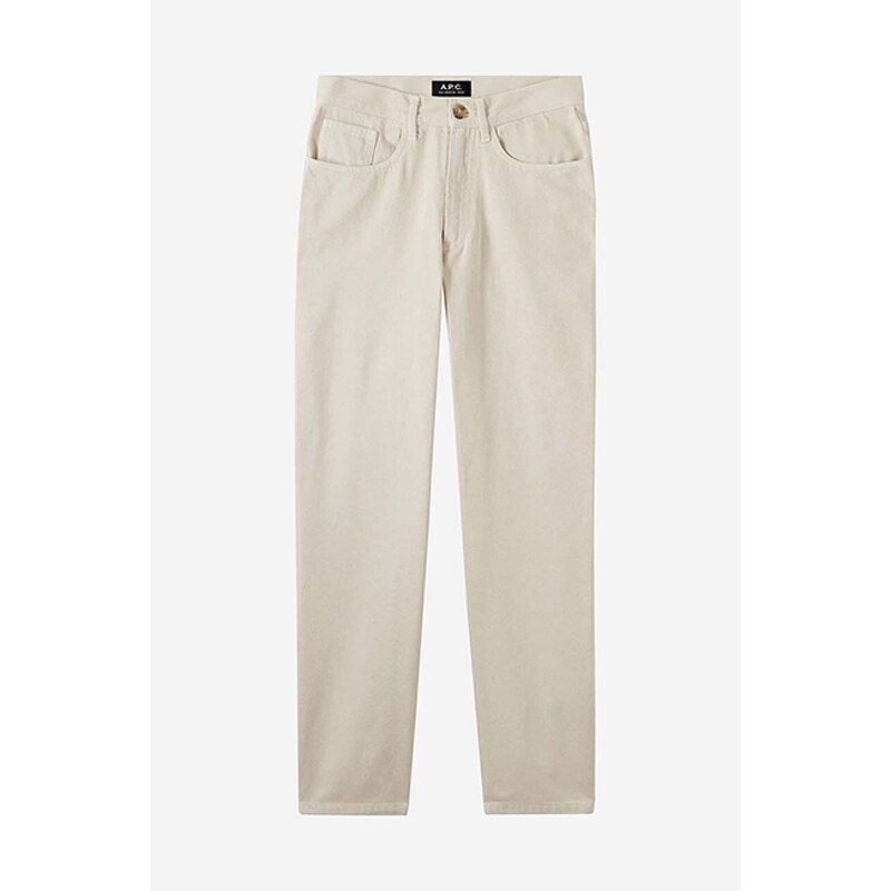 Džíny A.P.C. Jean Martin COFBL-F09122 ECRU dámské, high waist