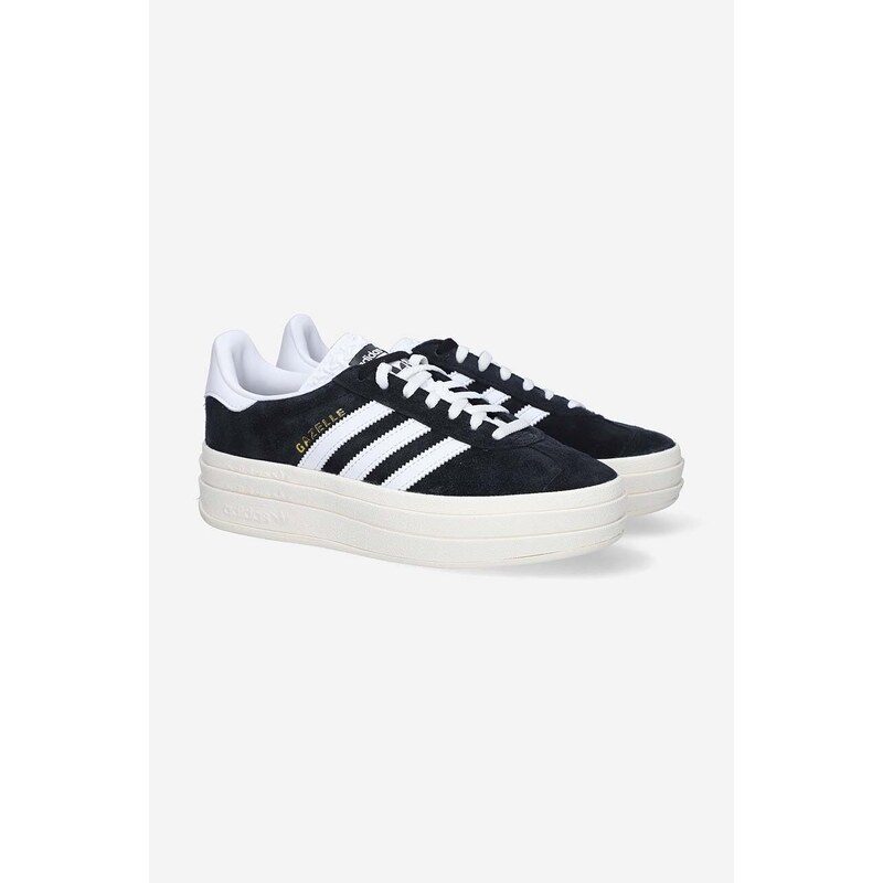 Sneakers boty adidas Originals W Gazelle Bold černá barva, HQ6912