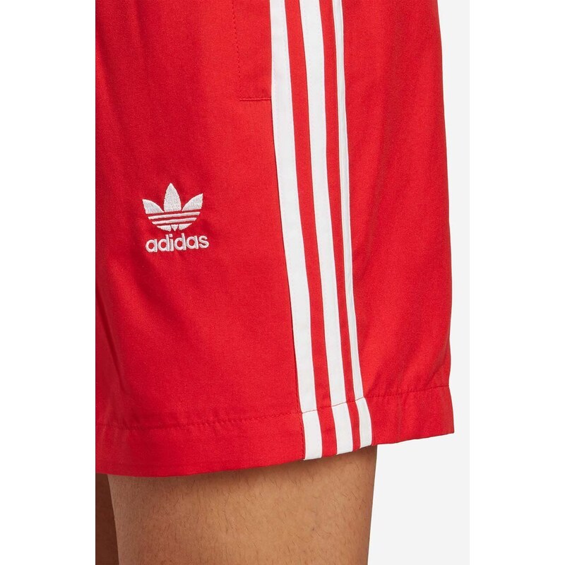 Plavky adidas Originals Adicolor 3-Stripes červená barva, H44768-red