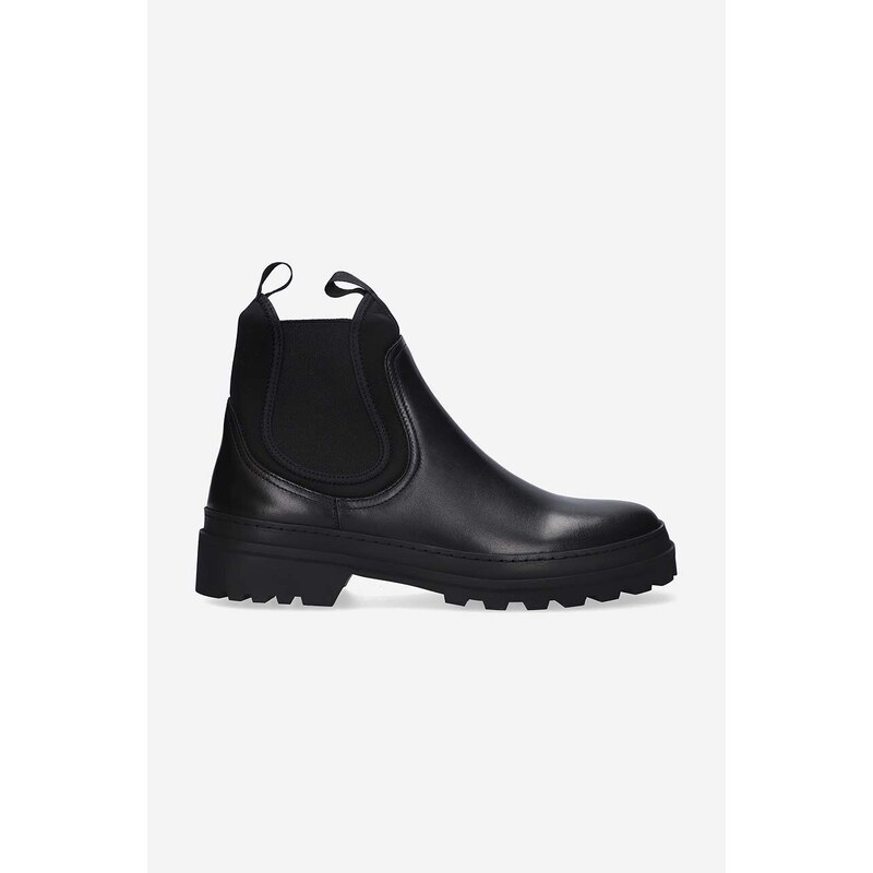 Kožené kotníkové boty A.P.C. Chelsea Adrien pánské, černá barva, PXBSJ-H54245 BLACK