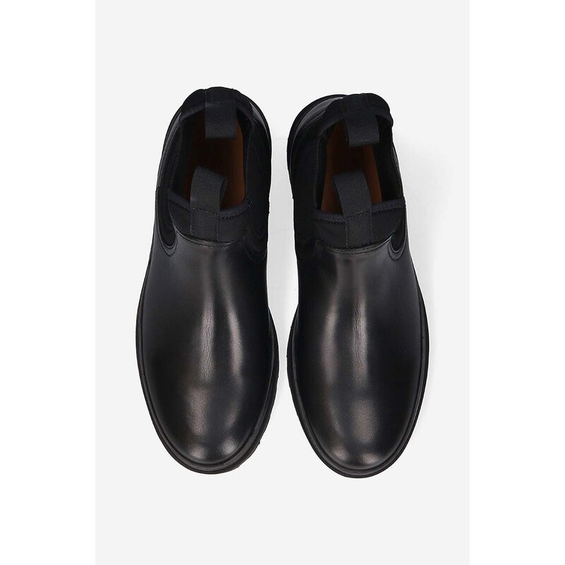 Kožené kotníkové boty A.P.C. Chelsea Adrien pánské, černá barva, PXBSJ-H54245 BLACK