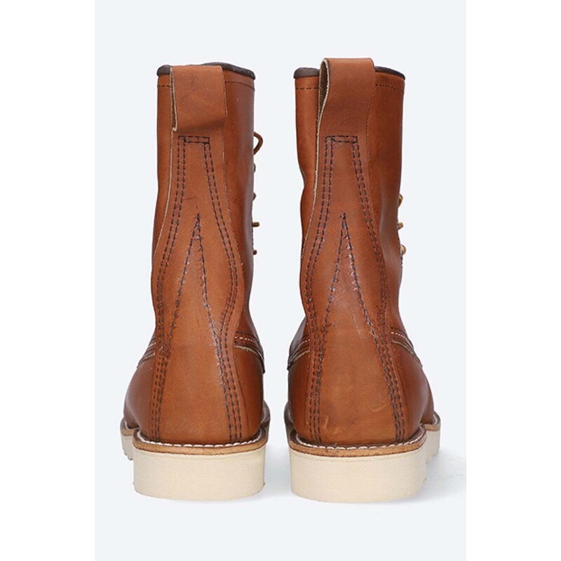 Kožené boty Red Wing pánské, hnědá barva, 877-brown