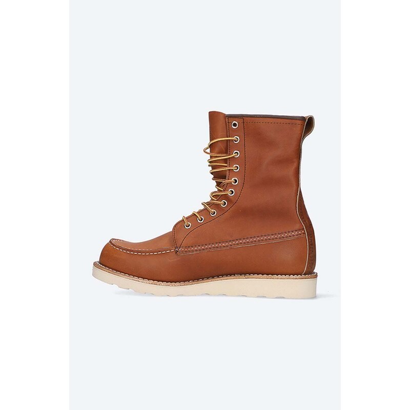 Kožené boty Red Wing pánské, hnědá barva, 877-brown