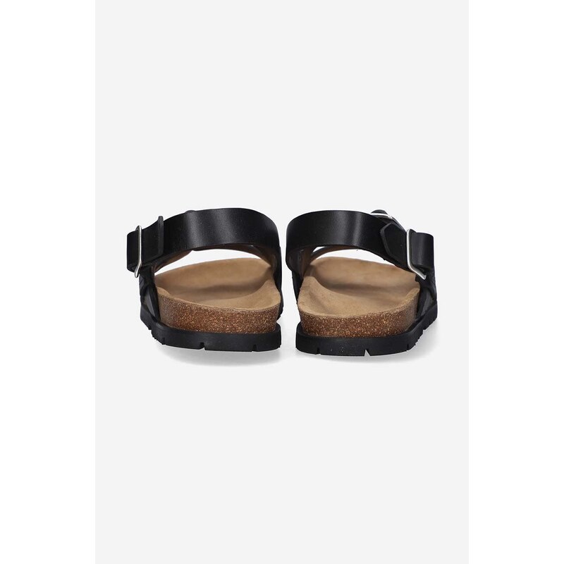 Kožené sandály A.P.C. Sandales Aly pánské, černá barva, PXAWV-H51075 BLACK