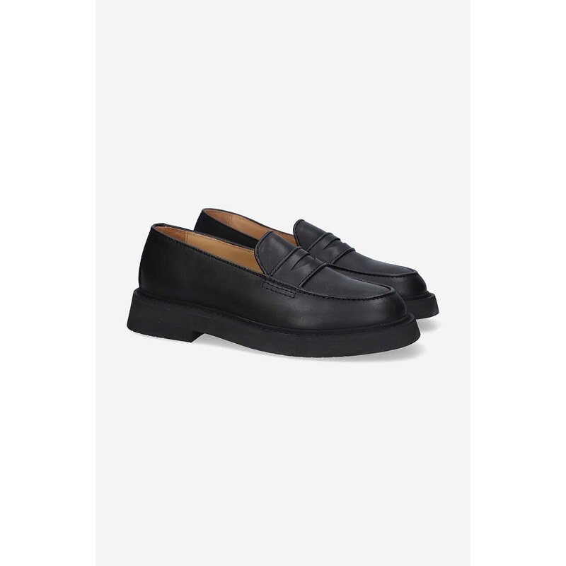 Kožené mokasíny A.P.C. Mocassins Gael pánské, černá barva, PXBAA-H53274 BLACK