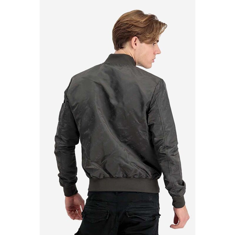 Oboustranná dětská bomber bunda Alpha Industries MA-1 LW AOP Rainbow Ref. 106109 136 pánská, šedá barva, přechodná