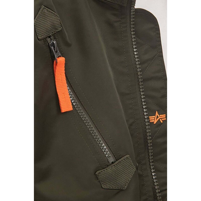 Bomber bunda Alpha Industries Kurtka Alpha Industries Falcon II 156109 257 zelená barva, přechodná, 156109.257-green