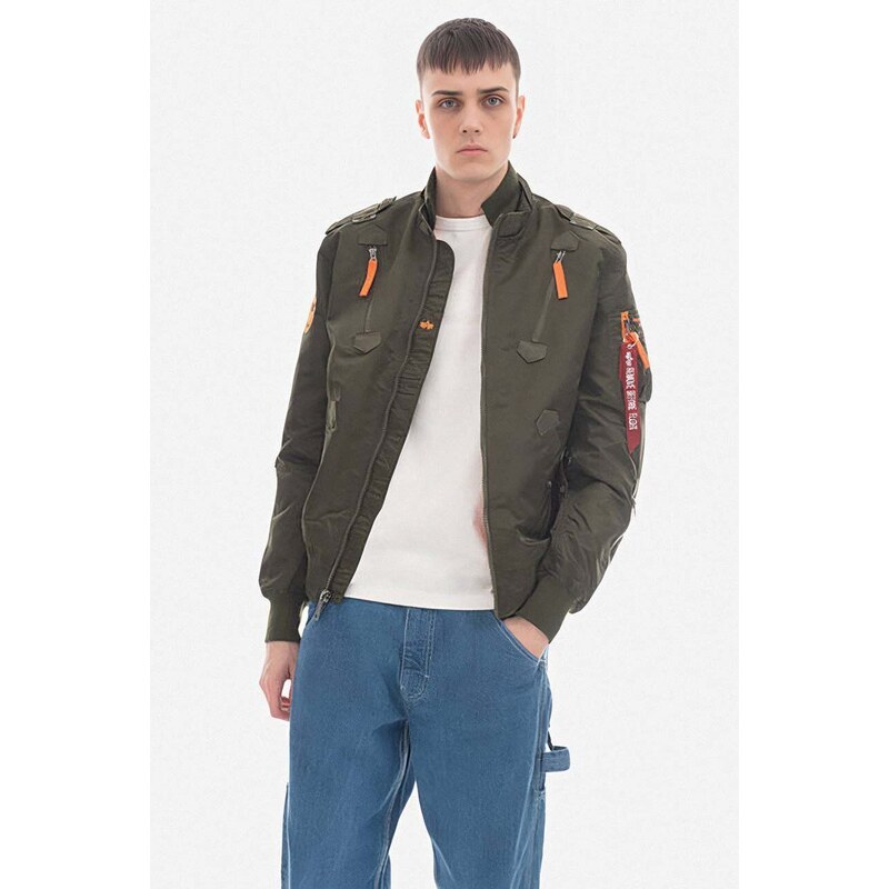 Bomber bunda Alpha Industries Kurtka Alpha Industries Falcon II 156109 257 zelená barva, přechodná, 156109.257-green