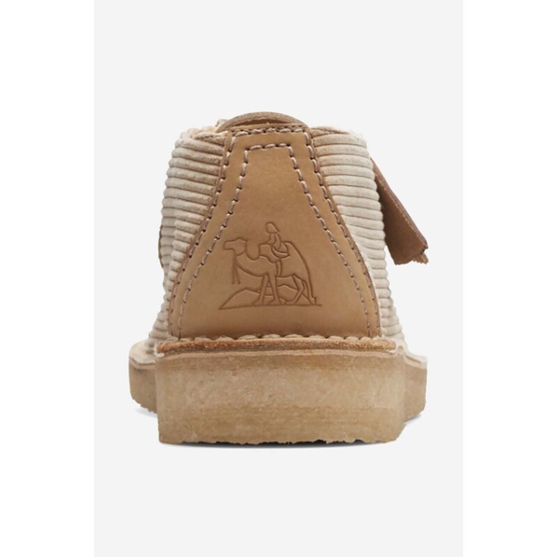 Semišové polobotky Clarks Originals Desert Nomad pánské, béžová barva, 26172582