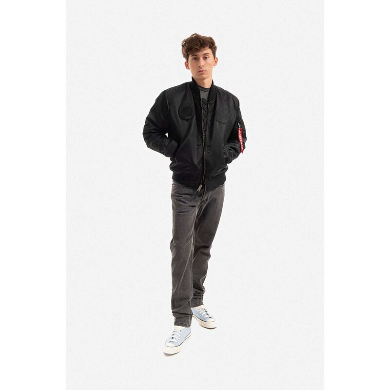 Bomber bunda Alpha Industries MA-1 VF NASA 166107 404 černá barva, přechodná