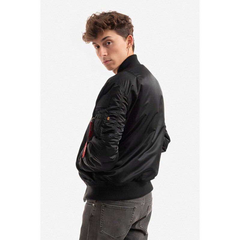 Bomber bunda Alpha Industries MA-1 VF NASA 166107 404 černá barva, přechodná