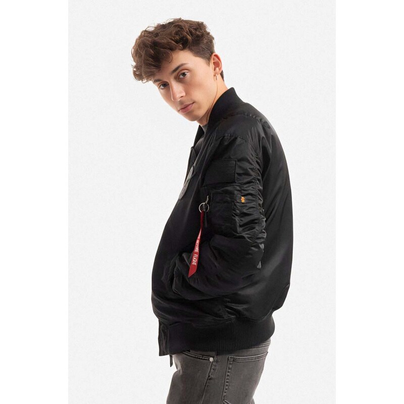 Bomber bunda Alpha Industries MA-1 VF NASA 166107 404 černá barva, přechodná