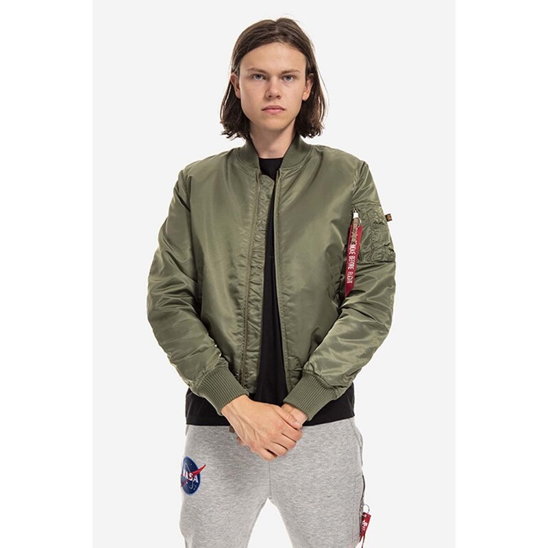 Bomber bunda Alpha Industries MA-1 VF 59 MA 1 191118 01 zelená barva, přechodná