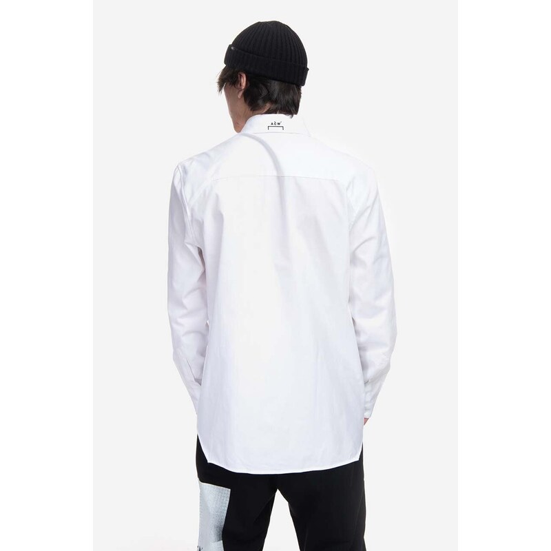 Košile A-COLD-WALL* Pawson Shirt ACWMSH078 WHITE bílá barva, regular, s klasickým límcem